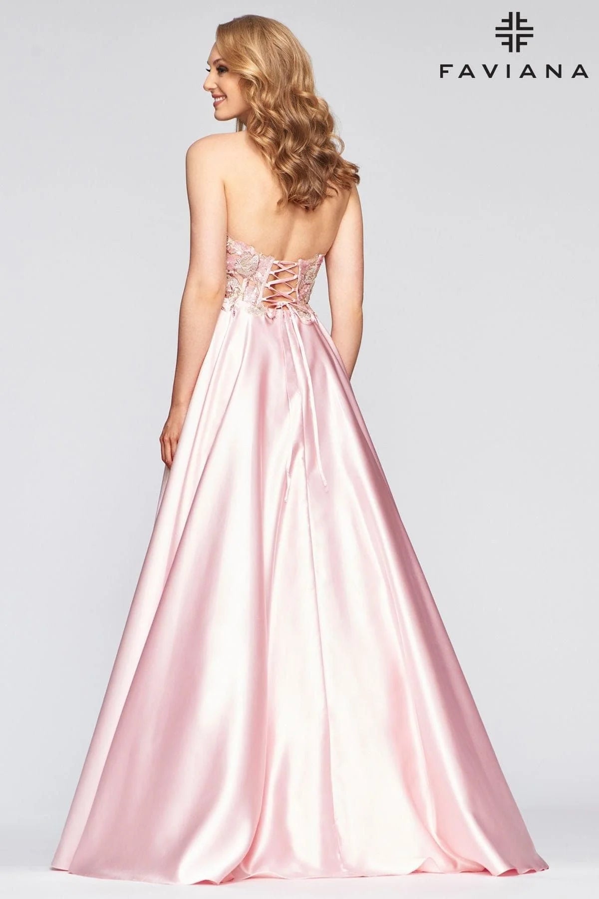 Strapless Satin Long Dress With Pockets