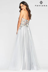 Sweetheart Neckline Long Tulle Prom Dress Ball Gown