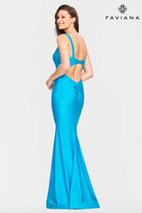 Simple Prom Dress With Scoop Neck And Cutout Back