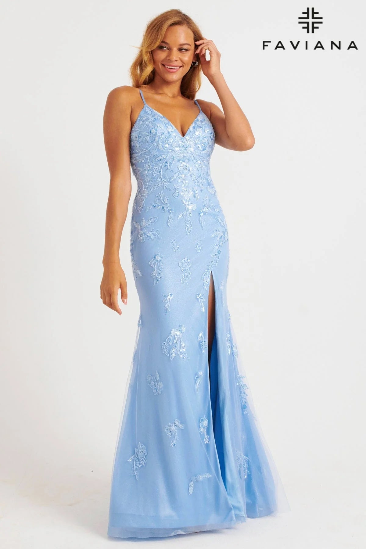 Sparkle Tulle Dress With Floral Lace Appliqué | 11229