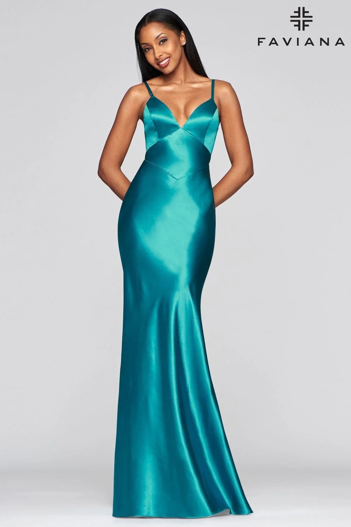 Charmeuse Silk Dress With V Neck And Back Cutout